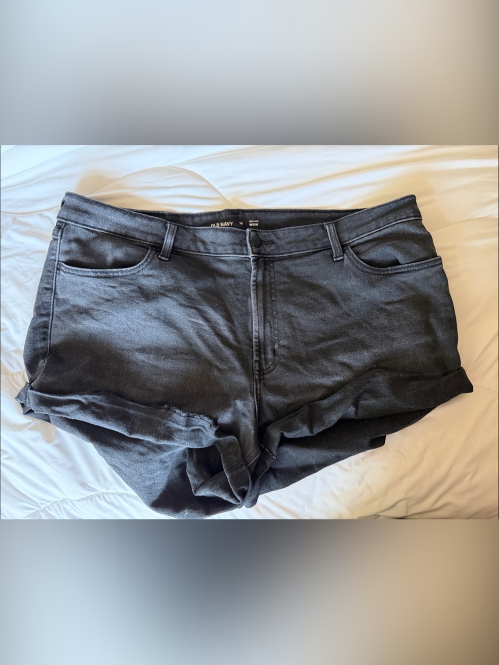 Old Navy Charcoal Black Stretch Denim Shorts